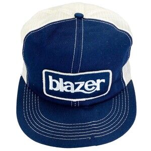 K-Products Blazer Herbicide Vintage SnapBack Trucker Cap Mesh Blue Farm USA Barn